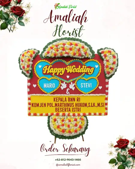 Papan Bunga Pernikahan Ampari